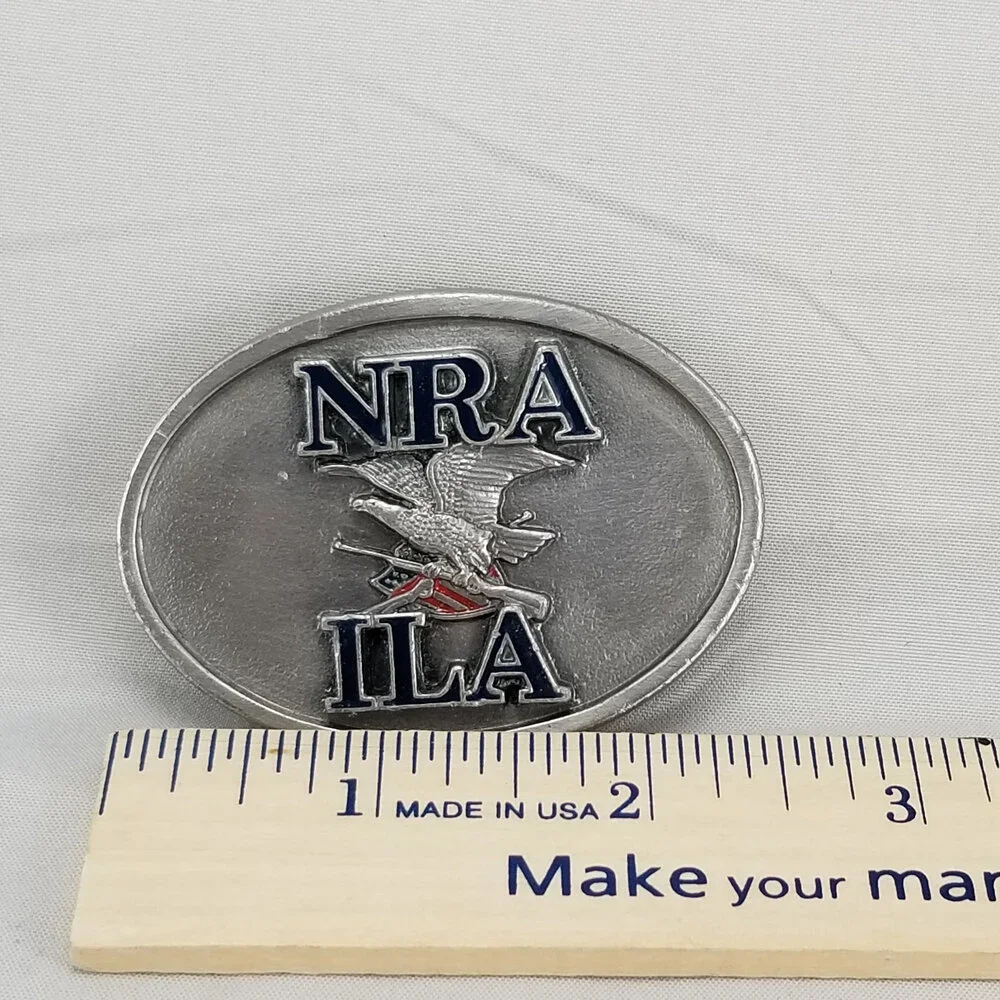 Belt Buckle Small Pewter NRA ILA Institute For Legislative‎ Action USA Made